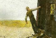 Christian Krohg et nodskud oil painting